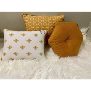 Target Bullseye’s Playground | Bee Honeycomb Decorative Pillows 2ct Bundle